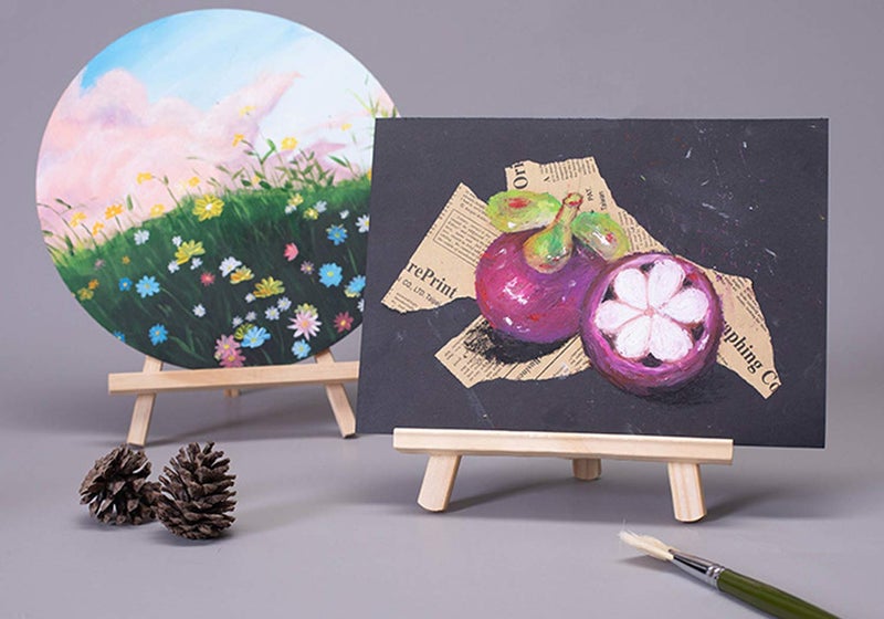 DSHE Small Tabletop Display Stand 8 inch Wooden Table Top A-Frame Artist Easel Canvas Photo Picture Sign Holder Stand - Image 5
